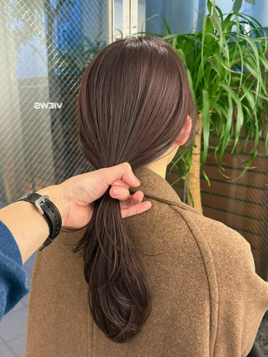 ロング カラー カット ヘアカラー トリートメント 村田 りょうやのヘアスタイル