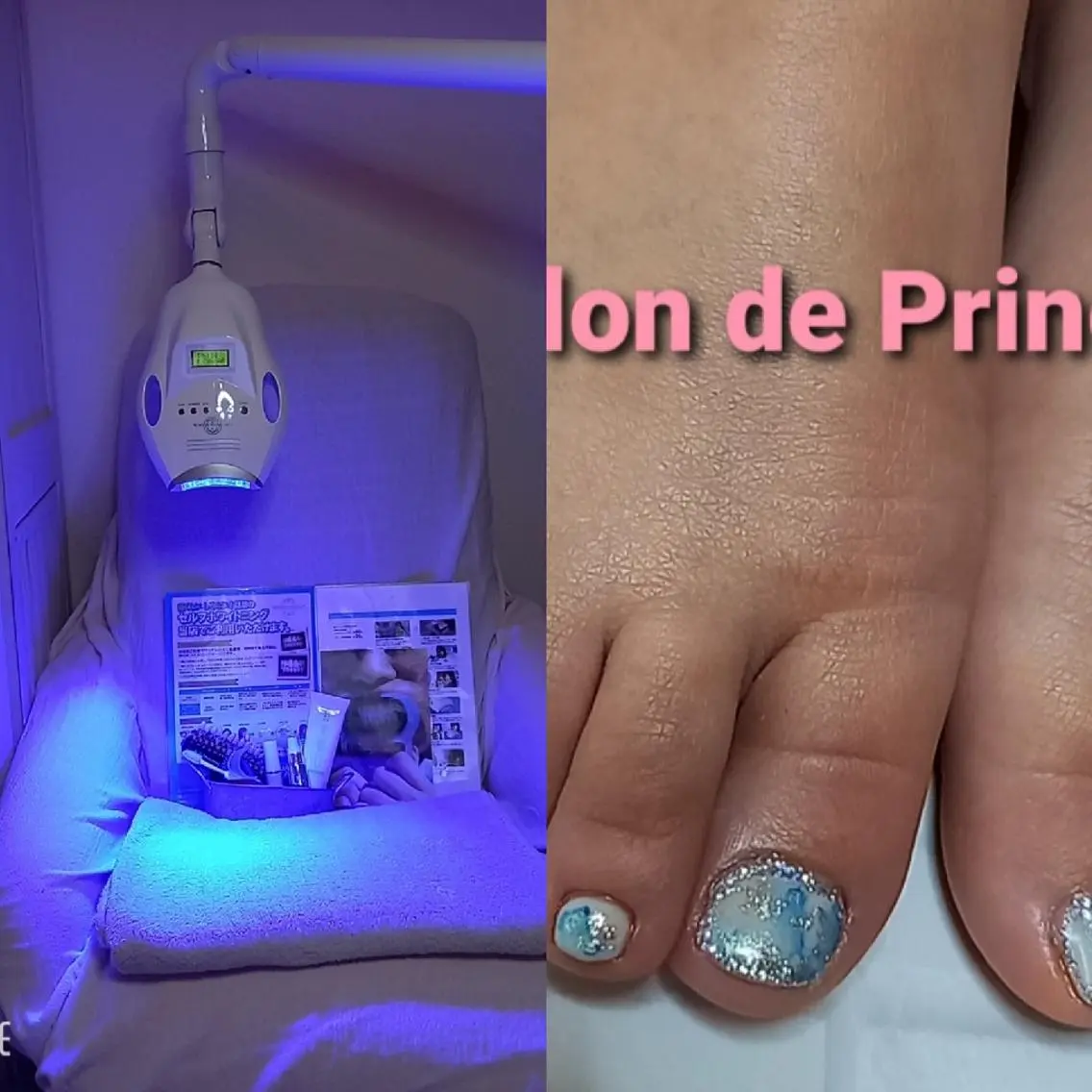 ネイル フットネイル ホワイト salon de  Princessのネイルデザイン