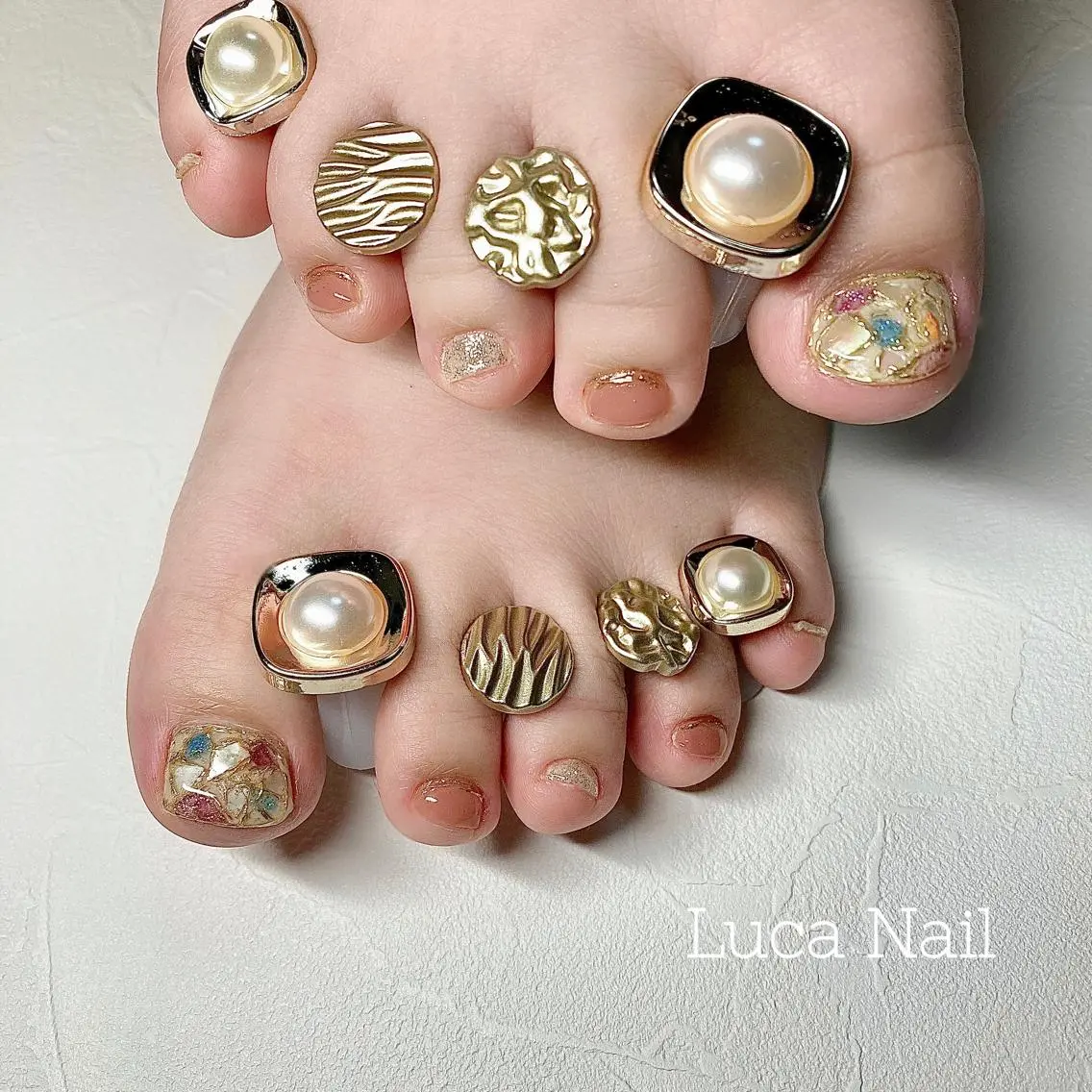 ネイル フットネイル 持ち込み Luca Nail 🌼yu-kaのネイルデザイン
