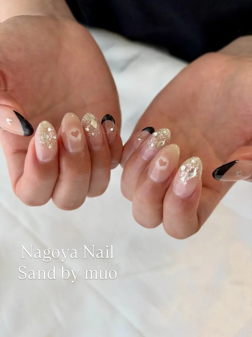 ネイル フレンチネイル ニュアンスネイル オフィスネイル シンプルネイル ワンホンネイル Sandby muo 鈴木のネイルデザイン