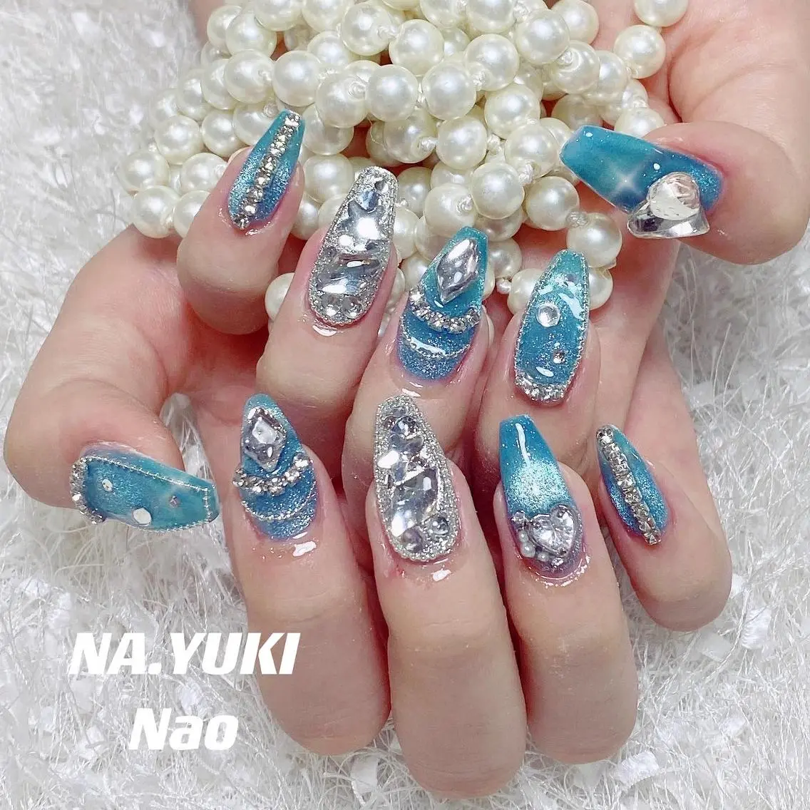 キッズ ネイル マツエク・マツパ アイブロウ ヘアアレンジ メンズ カラー パーマ セミロング ハンドネイル ハンドケア YUKI 💗 渋谷店のネイルデザイン