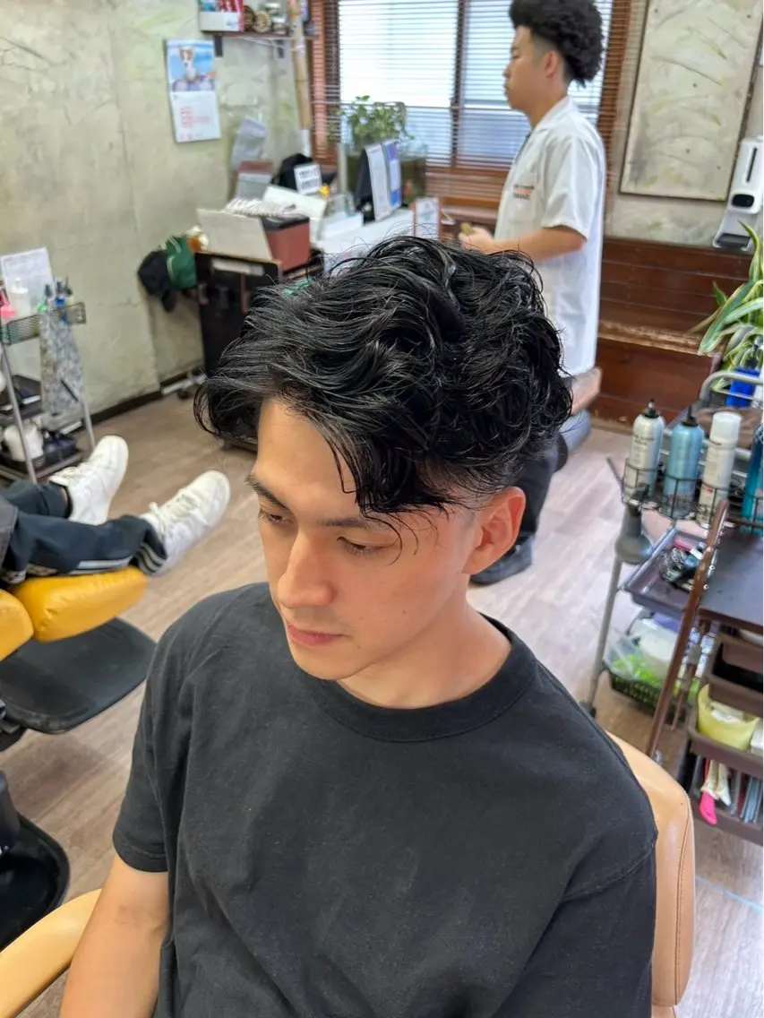 ショート パーマ 似合わせパーマ🌀 リュウノスケのヘアスタイル