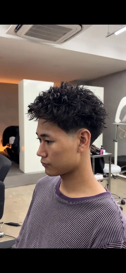 パーマ メンズ 藤本 康二のヘアスタイル