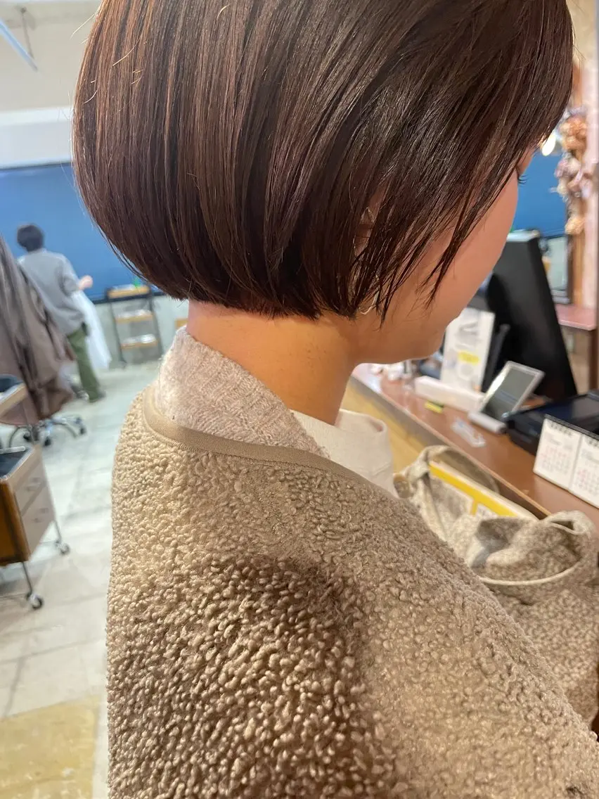 ショート ショートヘア カット ヘアカラー トリートメント ayane⭐️ボブ・ ショート・パーマのヘアスタイル