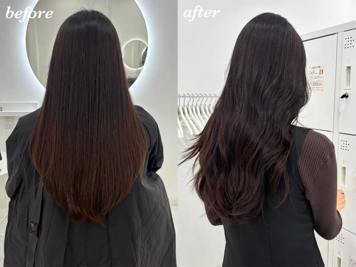 ロング カラー カット ヘアカラー トリートメント 【aini天王寺】 𝐚𝐢𝐫𝐢✂︎のヘアスタイル