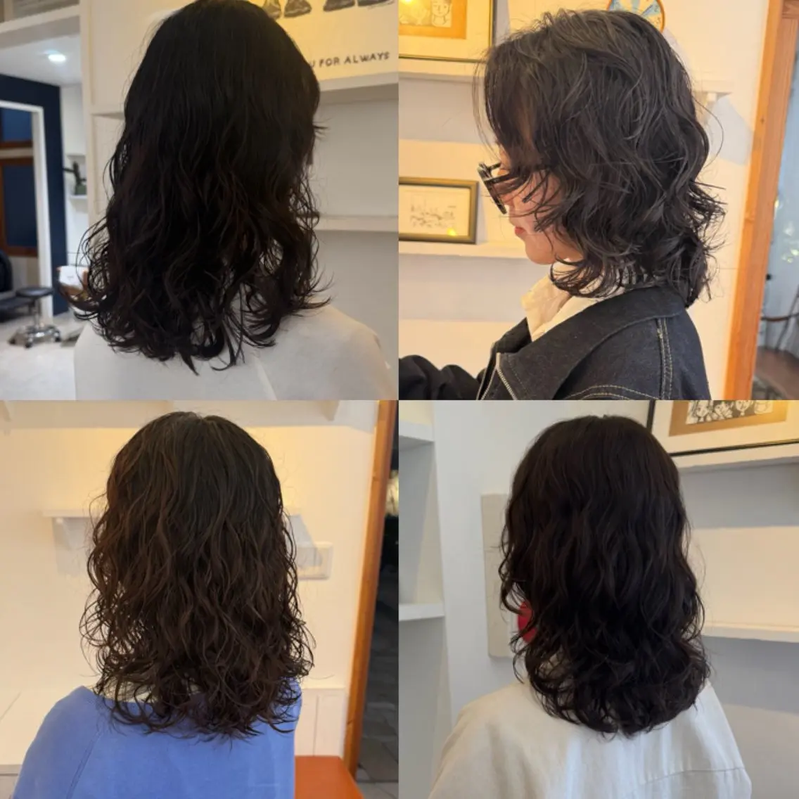 ミディアム カラー パーマ ヘアアレンジ ミディアムパーマ カット パーマ トリートメント 髪質改善ストレート✨ パーマヘア✨YUKIのヘアスタイル