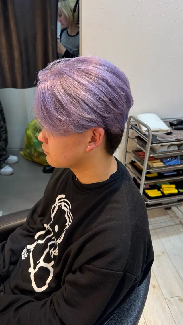 カラー メンズ カット ヘアカラー トリートメント rinko/メンズ/ ブリーチカラー/栄のヘアスタイル