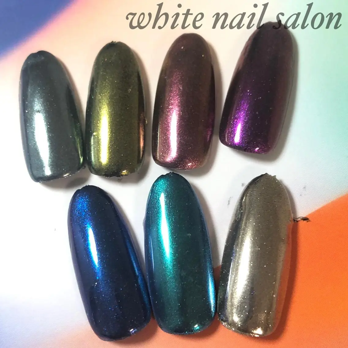 ネイル ミラーネイル ハンドネイル white nail salonのネイルデザイン