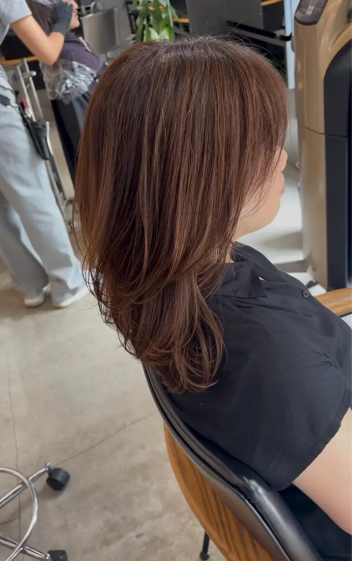 セミロング カット ヘアカラー 透明感カラー/似合わ せカット/大島実加永のヘアスタイル