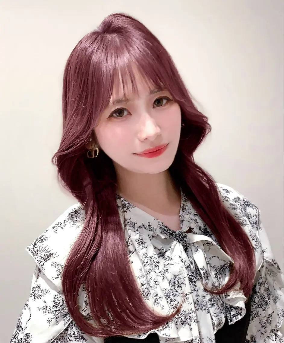 ロング カラー カット ヘアカラー トリートメント ヘッドスパ ヘアセット 韓国ヘア/レイヤー/ 顔まわり/りょーとのヘアスタイル