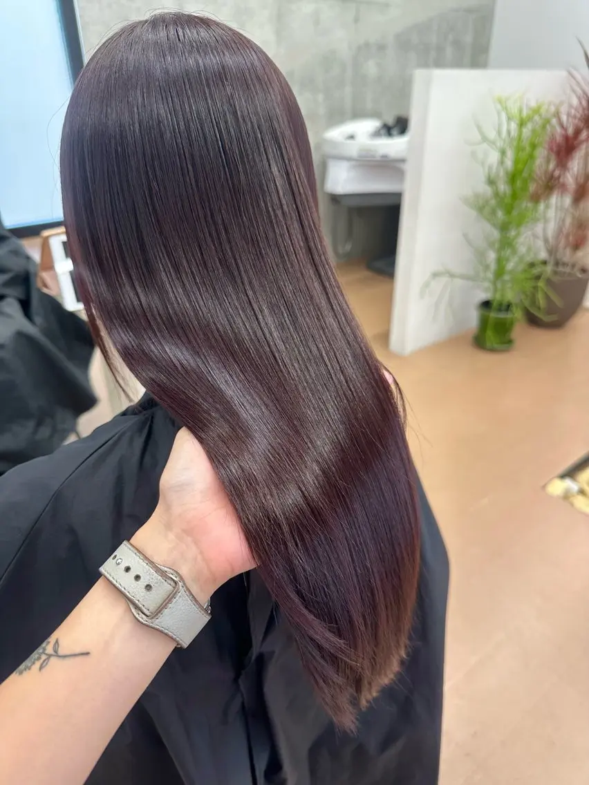 ロング カラー 髪質改善 森本 笑のヘアスタイル