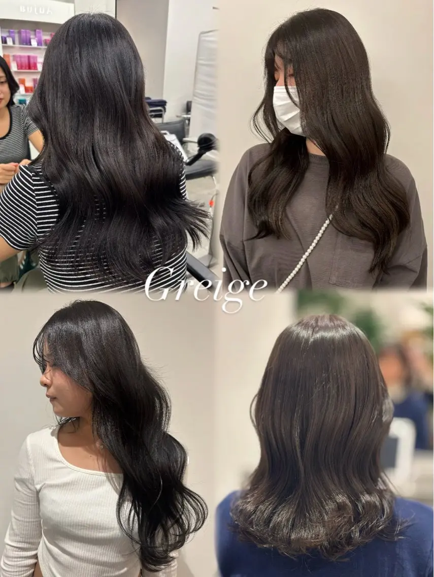 ロング カラー ベージュカラー ブリーチ ブラウンカラー ケアブリーチ カシス 🎀韓国ヘア× 透明感カラー🎀正源のヘアスタイル