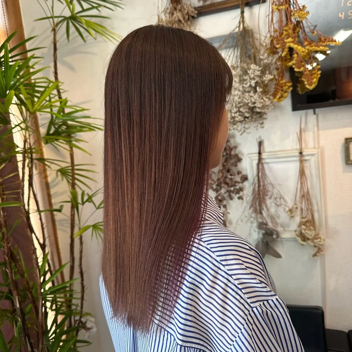 ロング カラー アッシュ バイオレットカラー 💜推しインナー カラー/菊池柊真💜のヘアスタイル