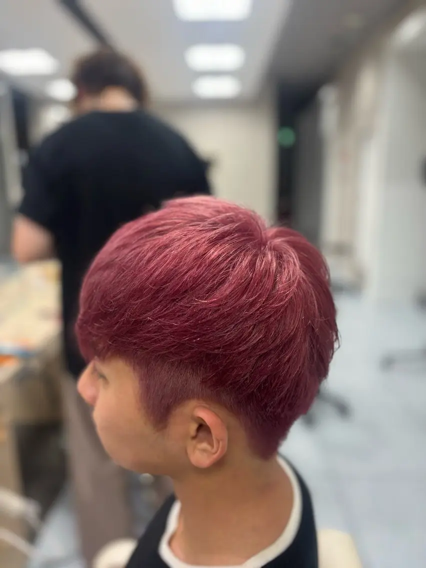 ショート カラー メンズ ヘアカラー メンズ特化韓国風 パーマスタイル/りんのヘアスタイル