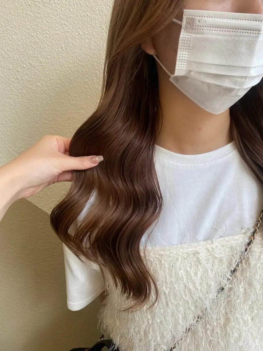 ロング カラー カット ヘアカラー トリートメント 透明感カラー/ 小顔カット/ミヅキのヘアスタイル