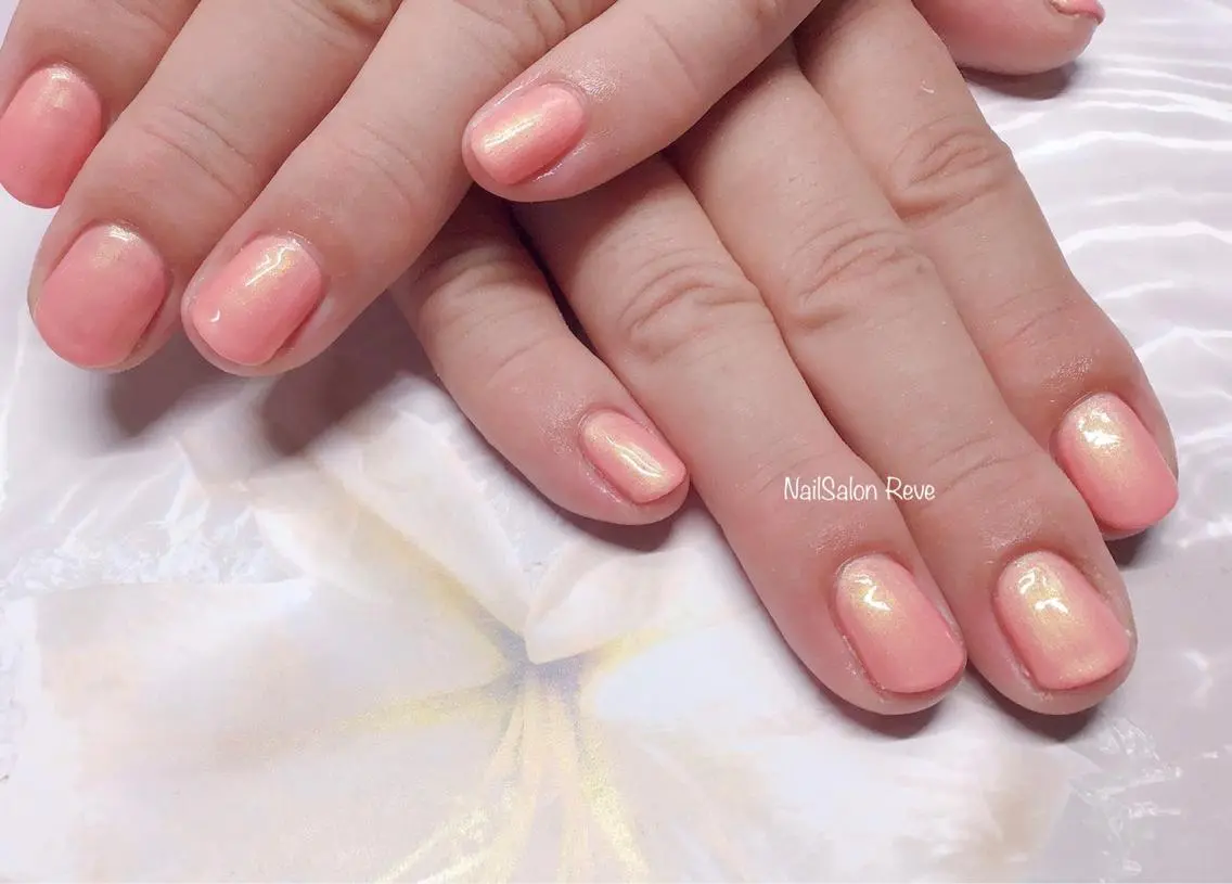ショート ネイル ワンカラーネイル ピンク ハンドネイル NailSalon Reveのネイルデザイン