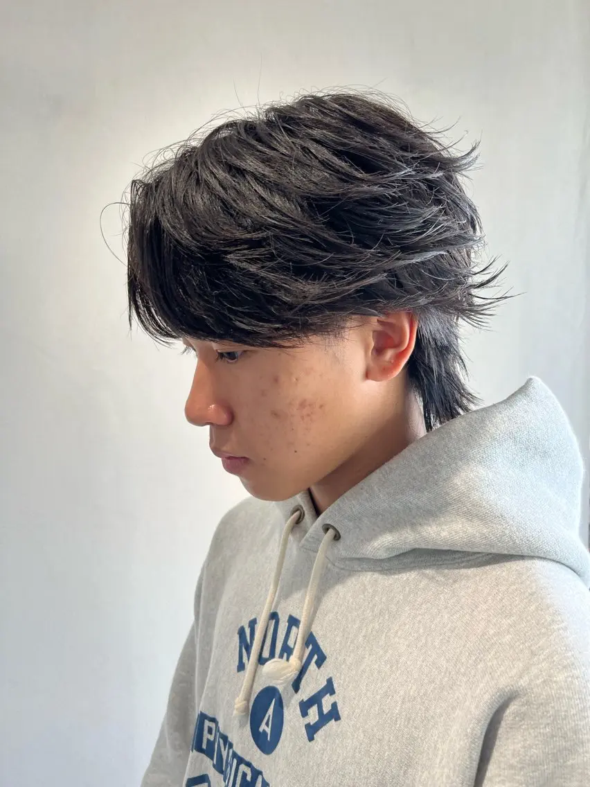 パーマ メンズ フェードカット メンズパーマ ツーブロック 髪質改善 ✨メンズカット海老名 No.1/上田琉翔✨のヘアスタイル