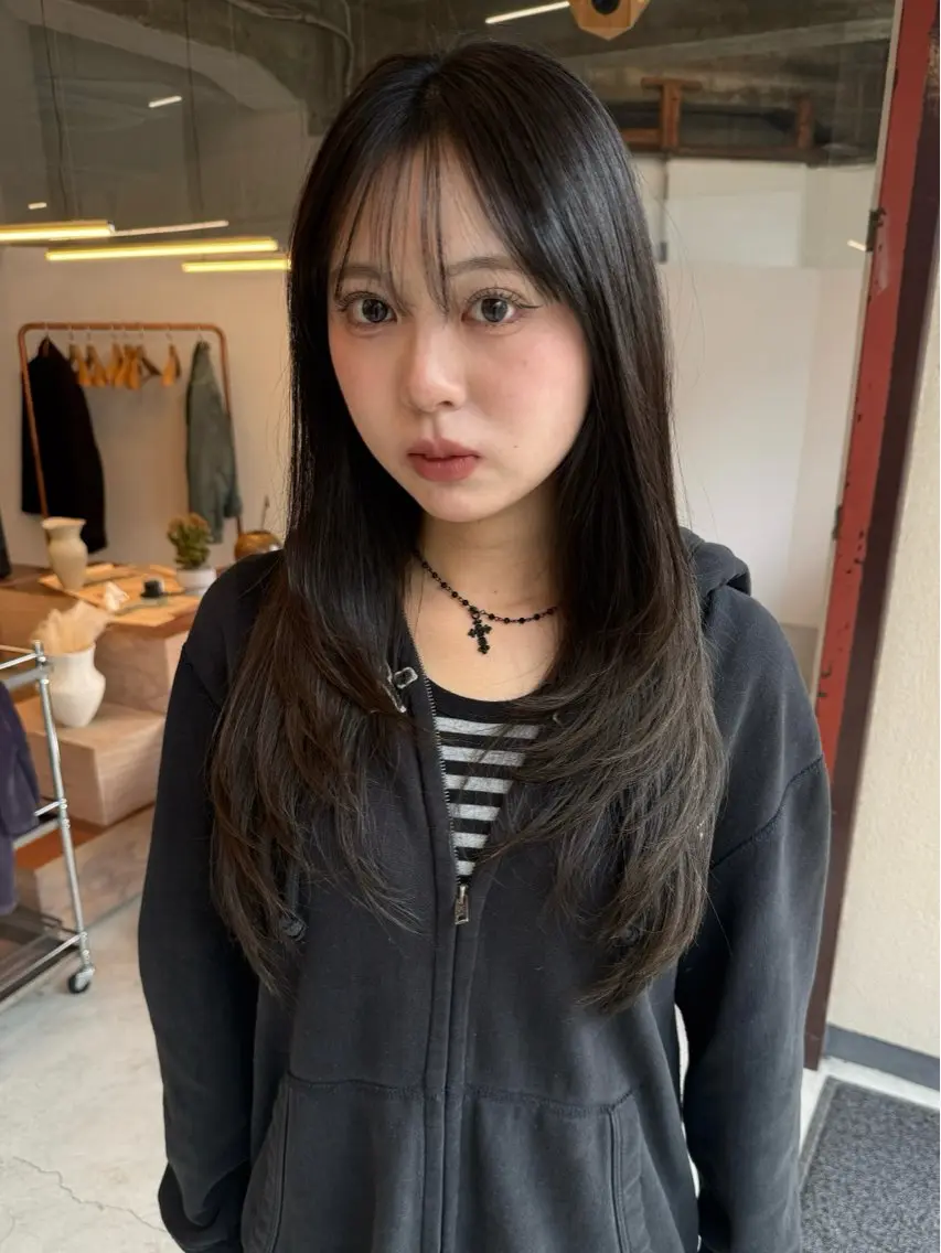 ロング ロング カット fubuki🪷 似合わせカットカラーのヘアスタイル