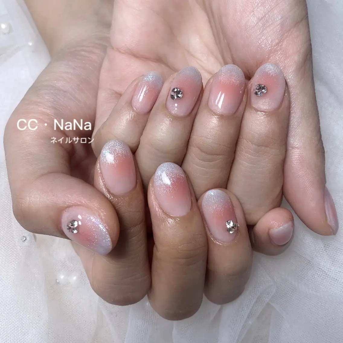 ネイル ハンドネイル 💎CC・NaNa 韓国風ネイル🌙Cのネイルデザイン