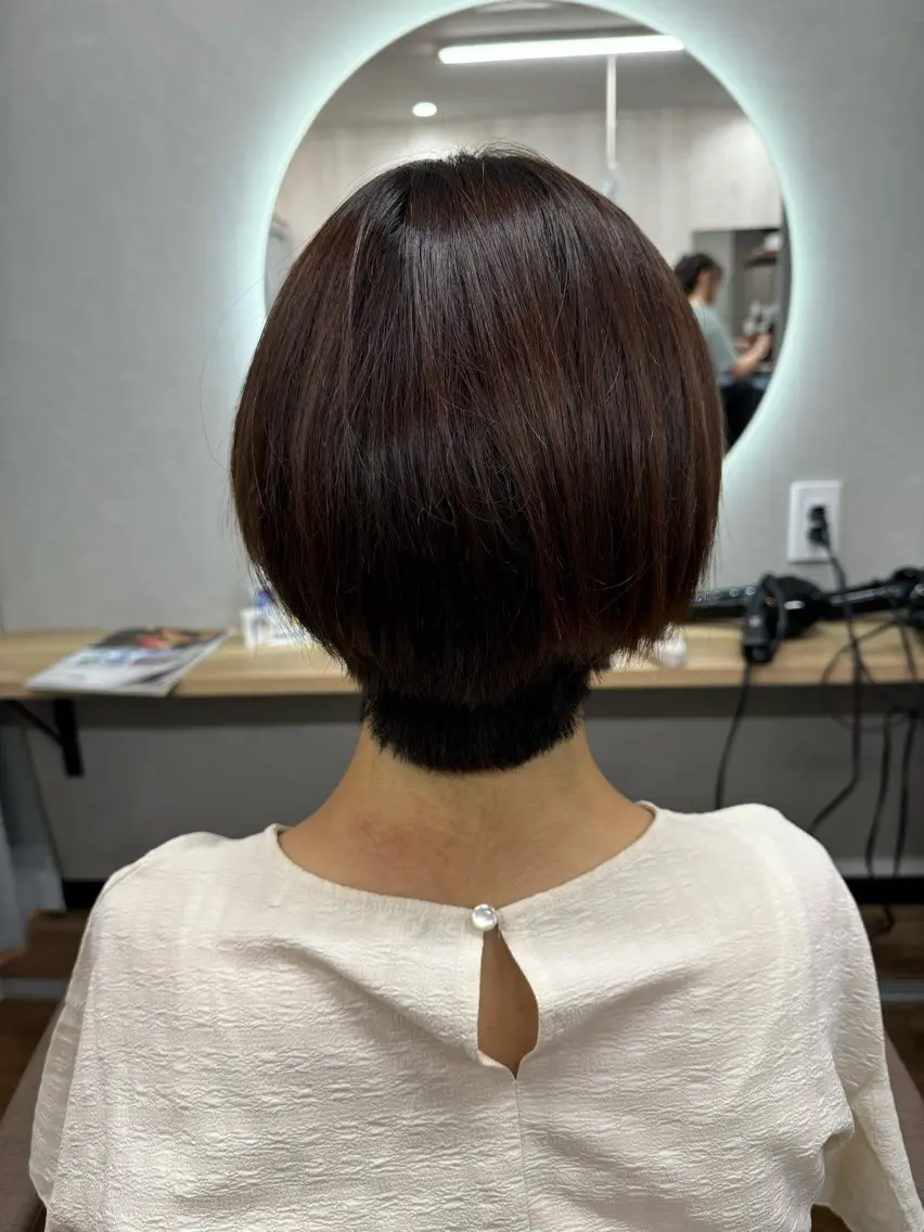 ショート 縮毛矯正 TELA HAIR 幕張本郷店 千尋のヘアスタイル