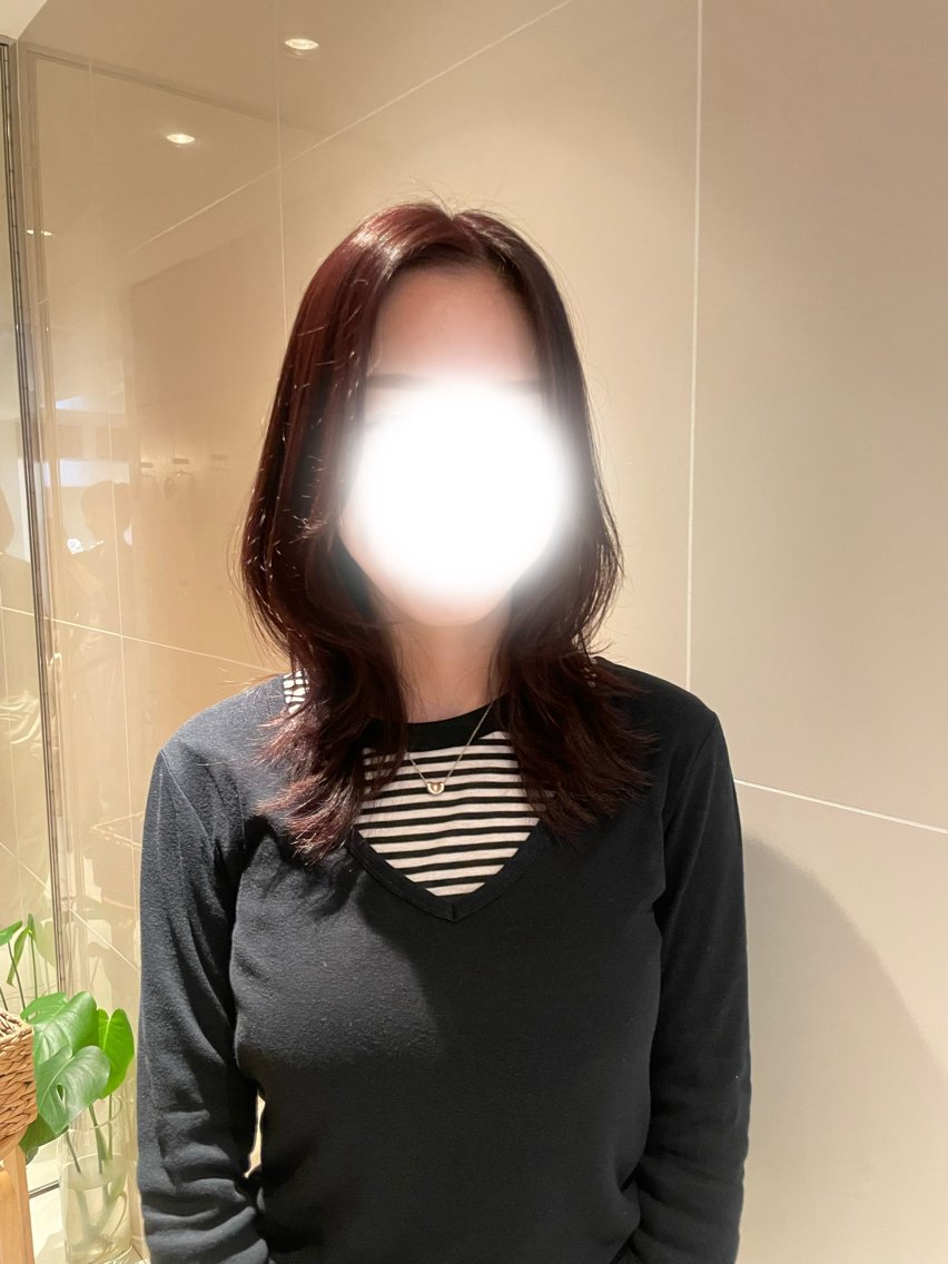 セミロング カラー ボルドーカラー カット ヘアカラー トリートメント レイヤー/縮毛矯正 🪄chihiroのヘアスタイル