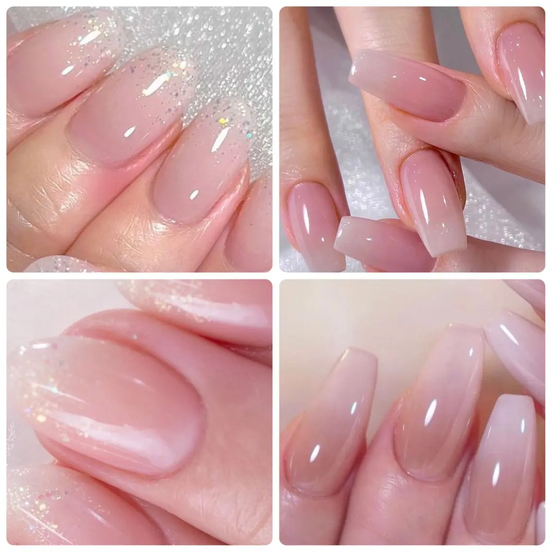ネイル グラデーション モチの良さ◉ フィルインネイル♡のネイルデザイン