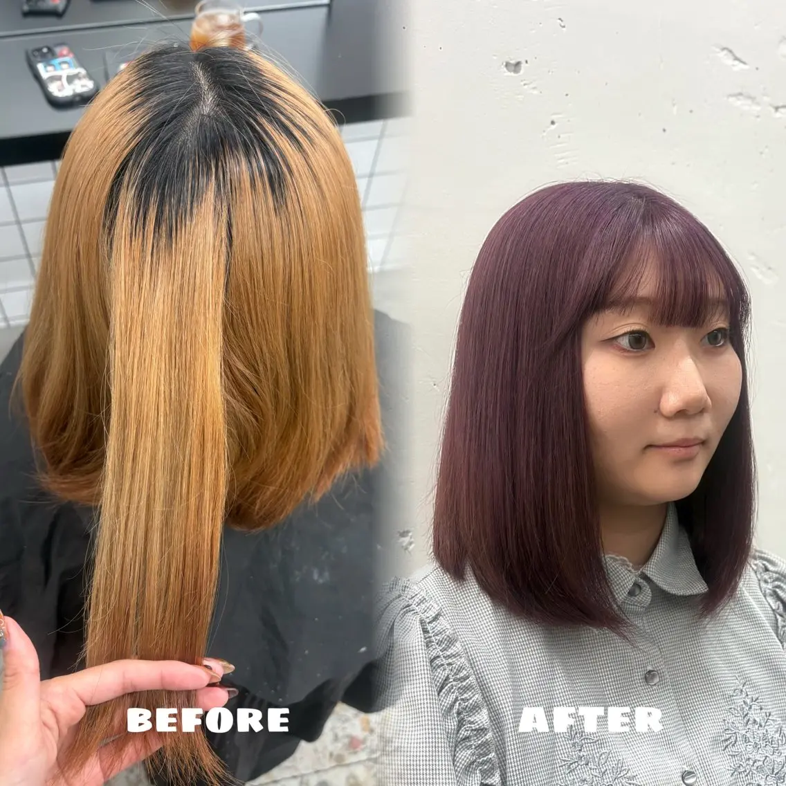 ミディアム カラー ラベンダーカラー ピンクカラー ピンクラベンダー 🌟ゆりあ🌟 JILLSTUDIOのヘアスタイル