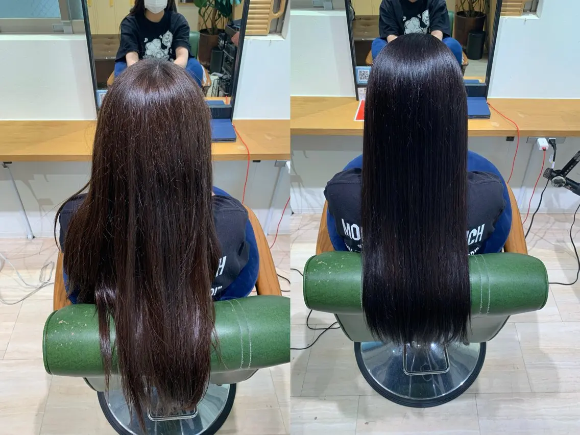 ロング カラー ブラウンカラー ダークブラウン 学生 髪質改善パラッチ MIKAのヘアスタイル