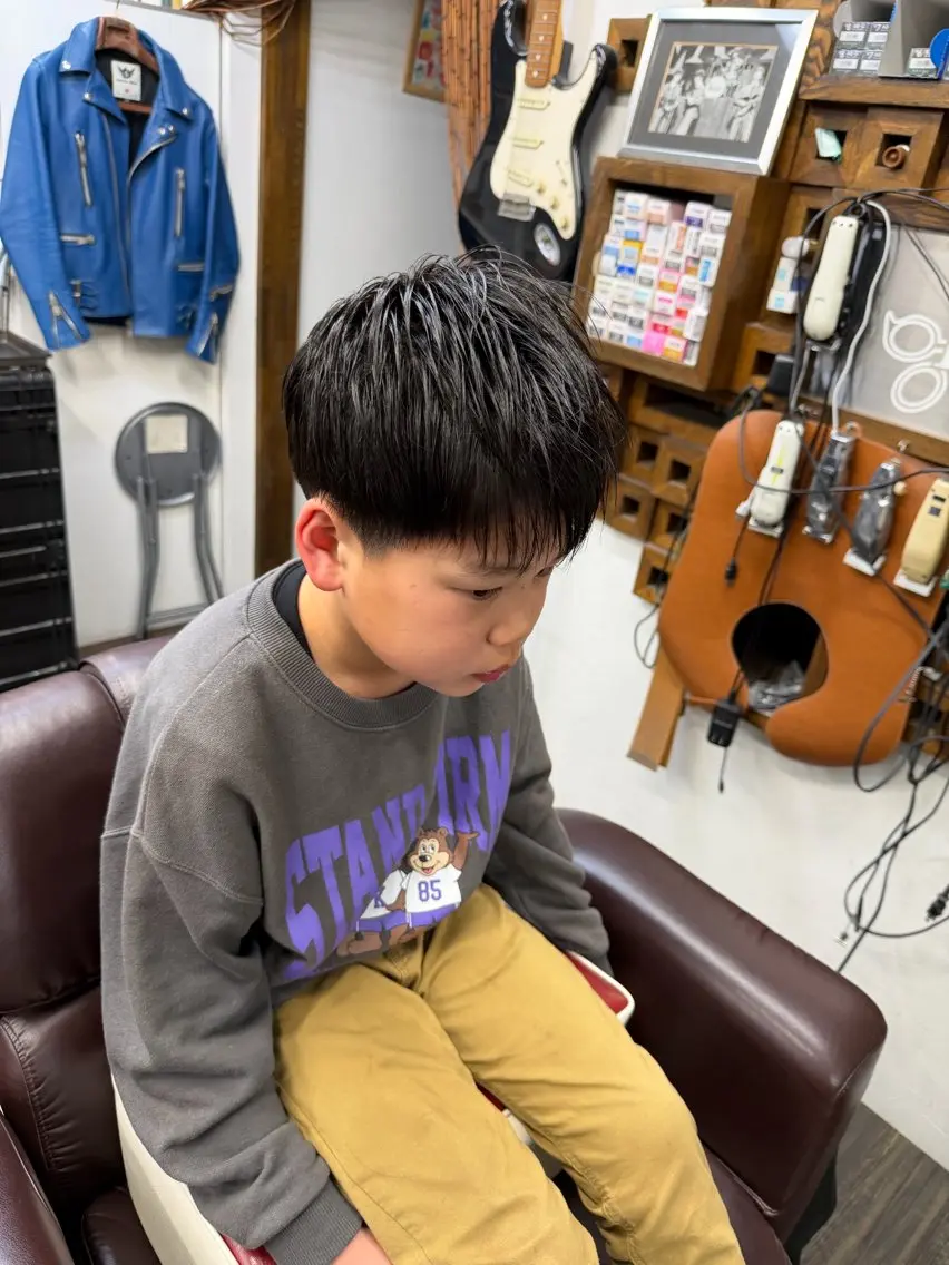 ミディアム メンズ キッズ 高東 俊介のヘアスタイル