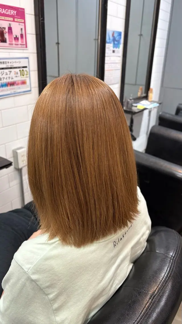 ミディアム カット ヘアカラー トリートメント 村田 颯将のヘアスタイル