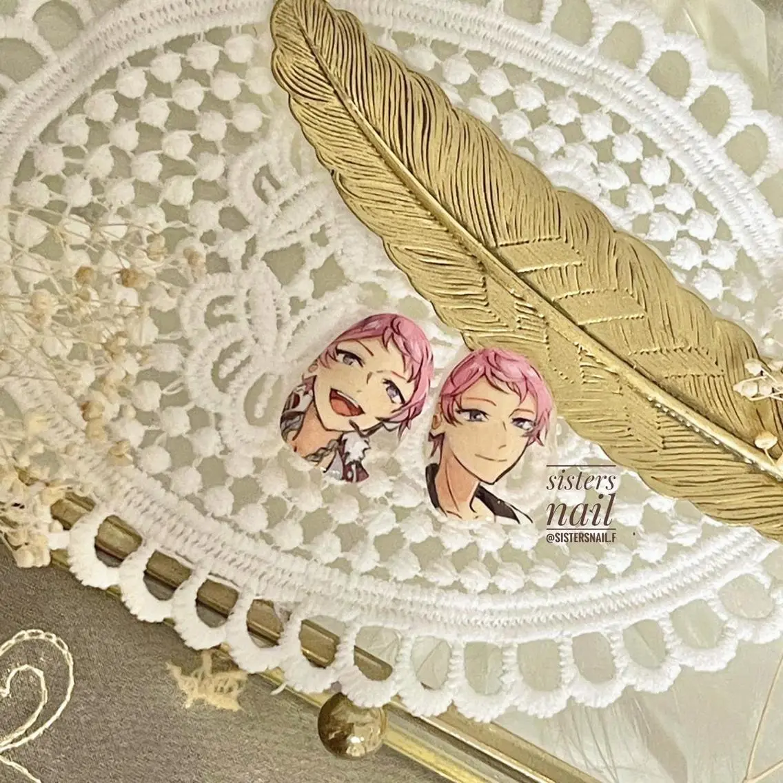 ネイル アートネイル ハート ピンク リボン sisters nail.fのネイルデザイン