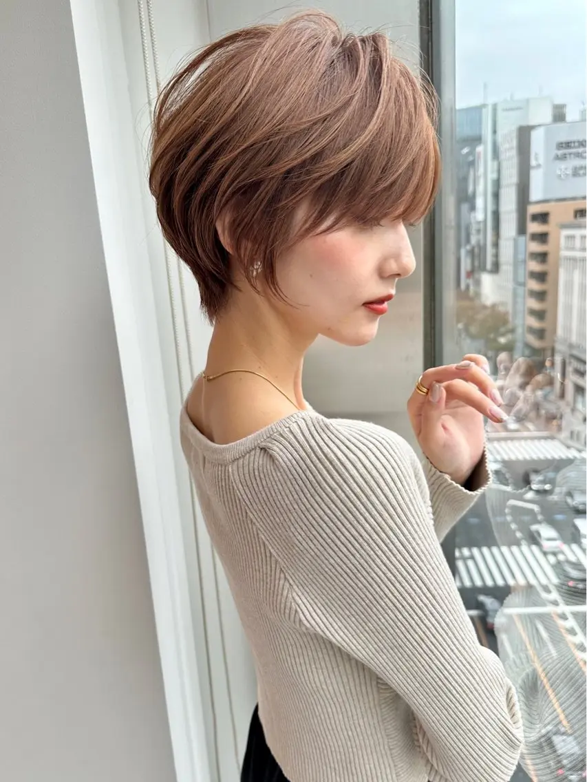ショート ショートヘア 透明感カラー🌿‬ 似合わせ特化/‬荒砂のヘアスタイル