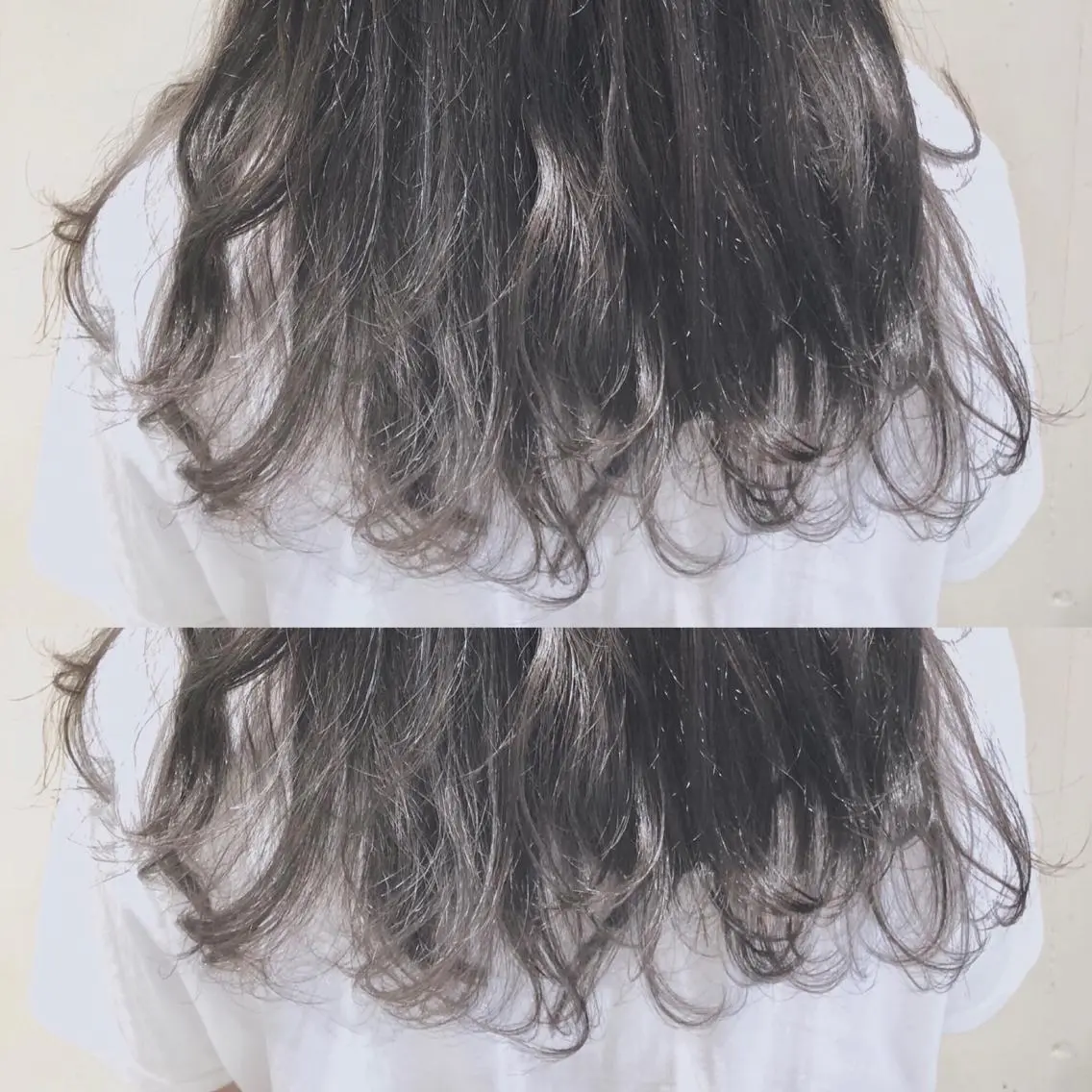 セミロング カラー パーマ ヘアアレンジ バレイヤージュ ブリーチ 透明感カラー グラデーションカラー グレージュ 【ツヤ髪美容師】 ツダケイスケのヘアスタイル