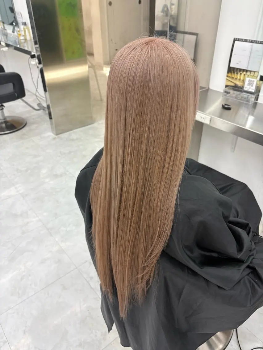 ロング カラー ヘアカラー トリートメント ヘアセット うる艶ワンホン/ HINANO🩶のヘアスタイル