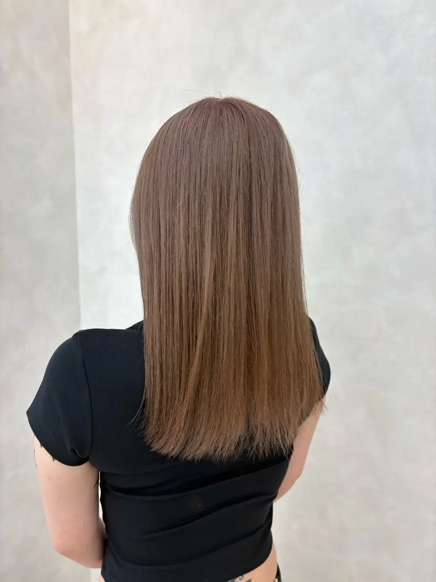 カラー ベージュカラー ブリーチ ミルクティーベージュ ヘアカラー 艶髪/愛されカラー natsuのヘアスタイル