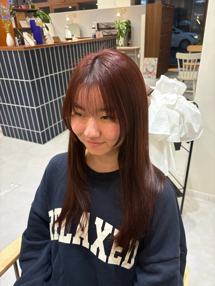 前髪カットの写真