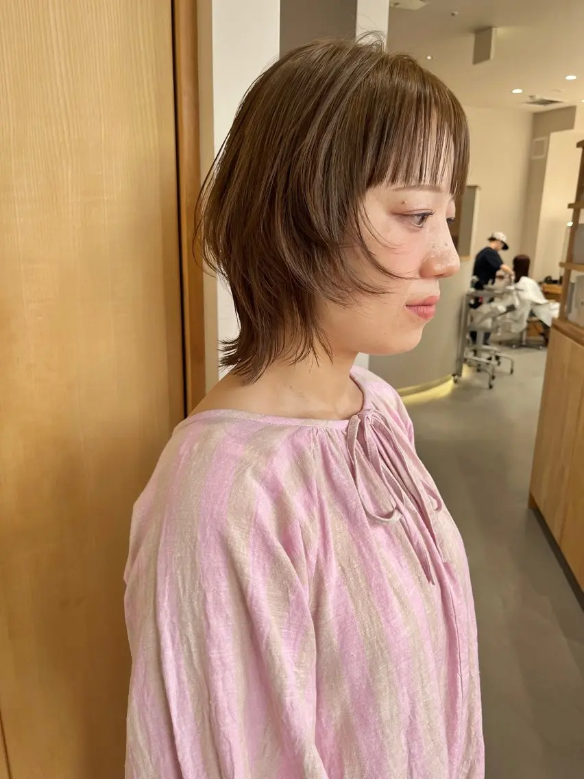 ミディアム カラー ベージュカラー ブリーチ ダブルカラー ヘーゼル ブリーチなしカラー ヘアカラー トリートメント 平尾✨ブリーチ&ダブ ルカラー✨Tommyのヘアスタイル