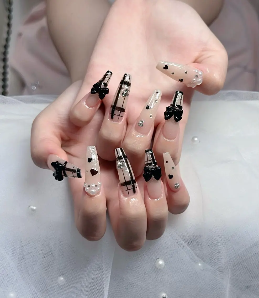 ネイル ハート キラキラネイル リボン ハンドネイル キノコ H.babynailのネイルデザイン