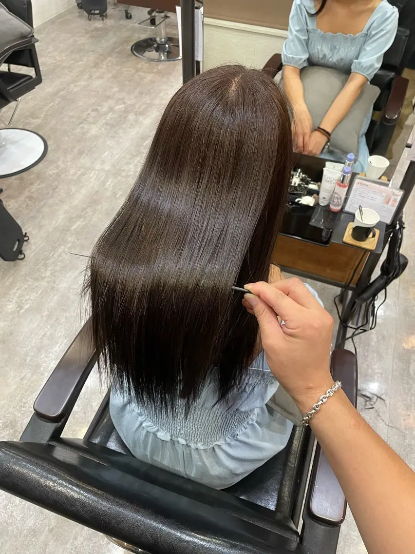 ロング カラー トリートメント カット ヘアカラー トリートメント RIKU 髪質改善/縮毛矯正のヘアスタイル