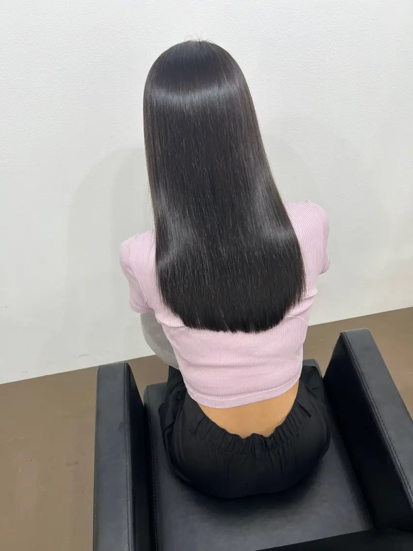 ロング 髪質改善 縮毛矯正 加藤 詩流のヘアスタイル