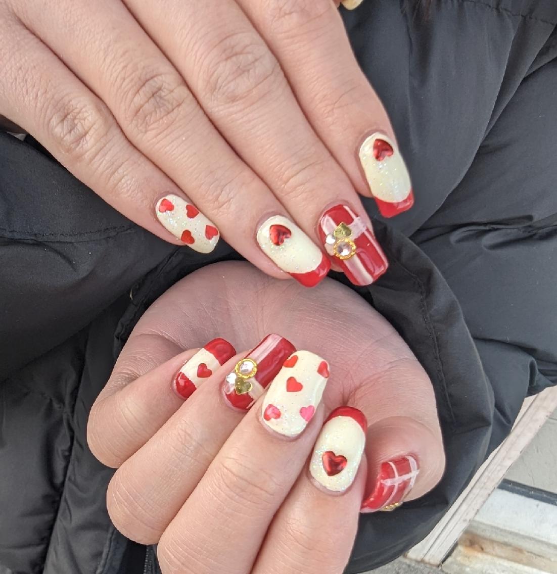 ネイル バレンタイン ハンドネイル 推しネイル | 　aycnailのネイルデザイン