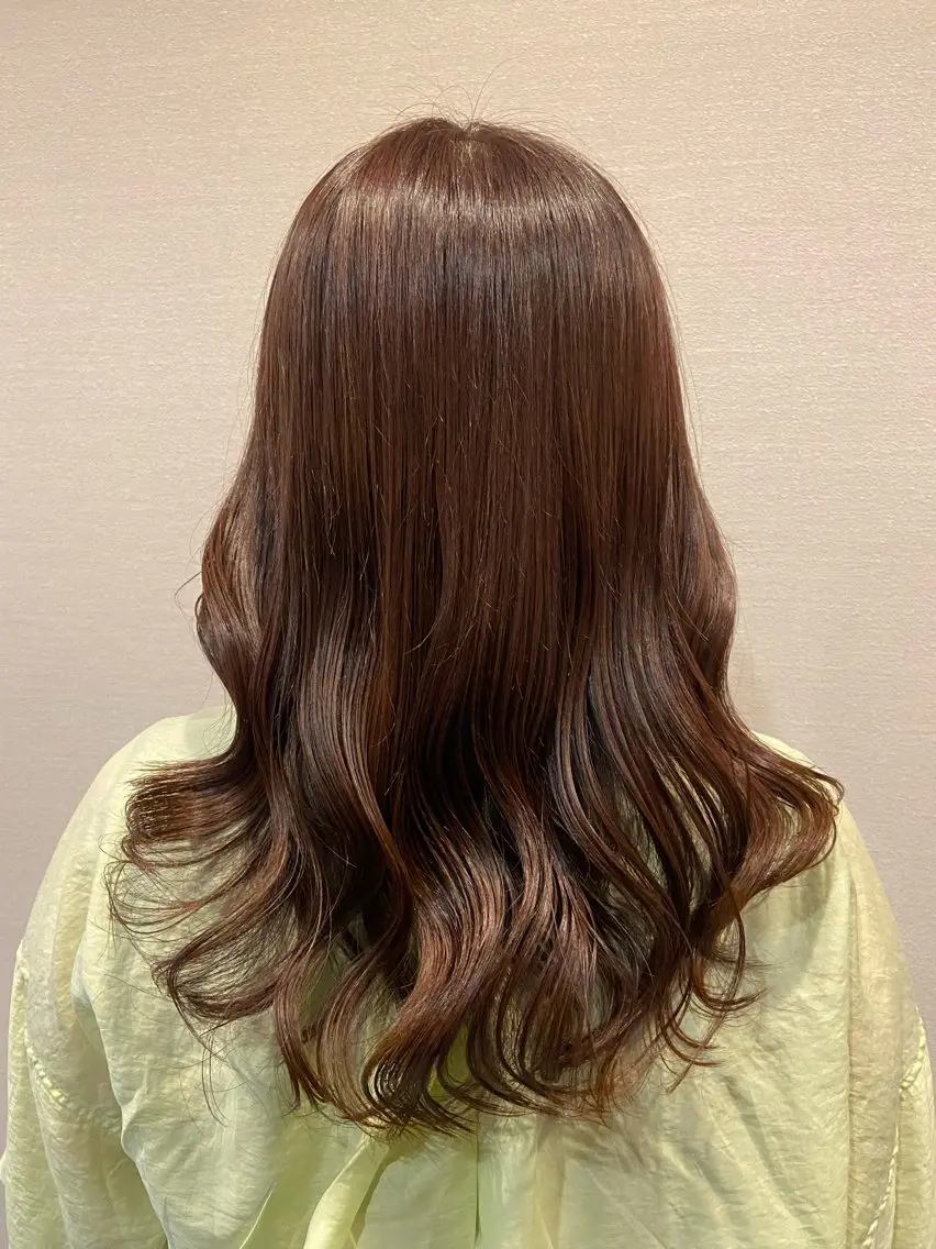 ロング カラー ラベンダーカラー ピンクカラー ピンクラベンダー 都甲 純花のヘアスタイル