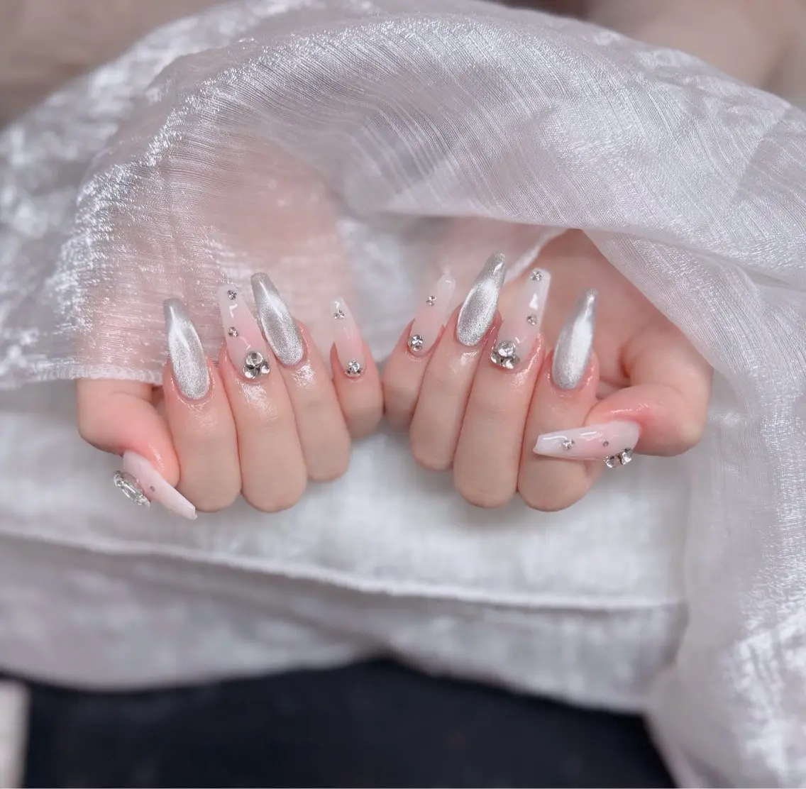ネイル アートネイル 成人式 ジェルネイル ニュアンスネイル 夏ネイル ハンドネイル neco H.babynailのネイルデザイン