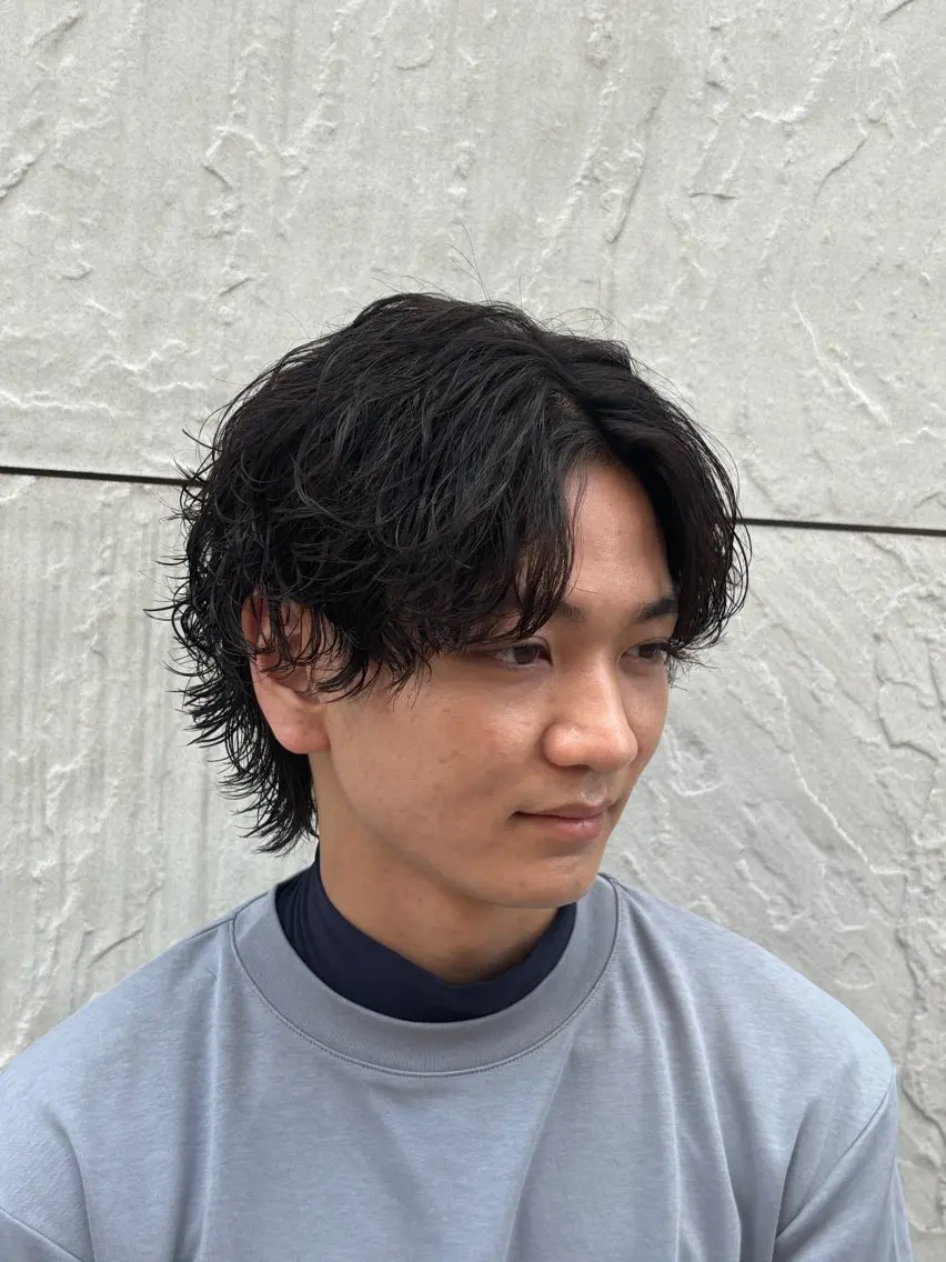 パーマ パーマ メンズハイトーン 北斗💍レイヤーのヘアスタイル