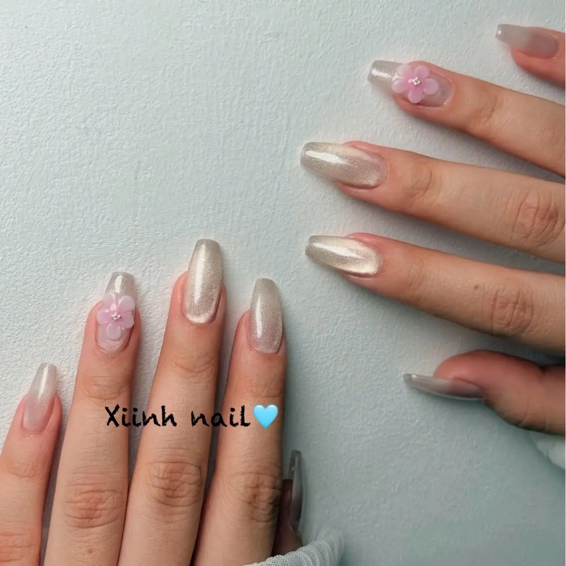 ネイル チークネイル 桜ネイル フットネイル フレンチネイル ジェルネイル XIINH NAIL SALONのネイルデザイン