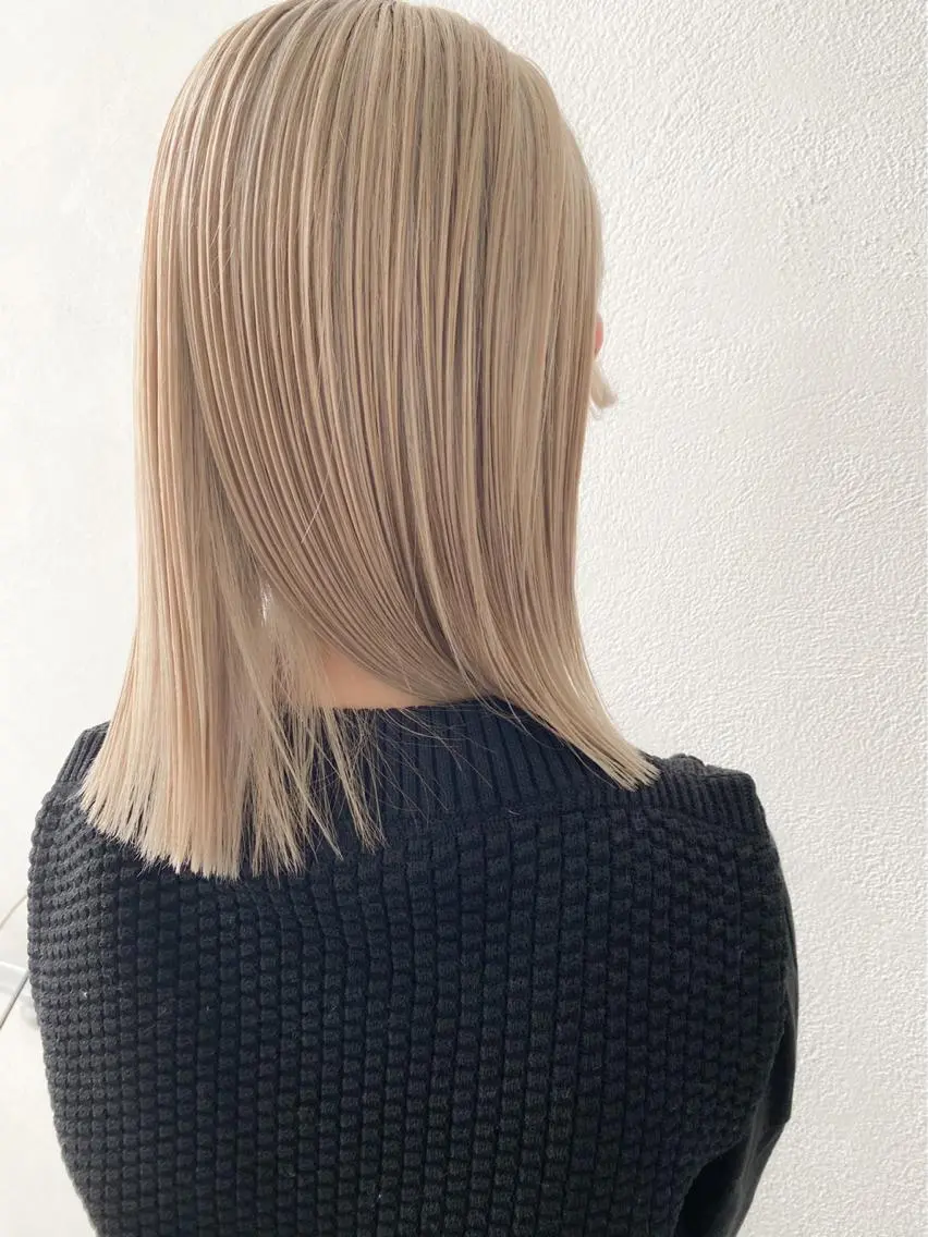 カット✂️+ケアブリーチ+カラー🥂+トリートメント✨ ダブルカラー 滞在時間210分の写真