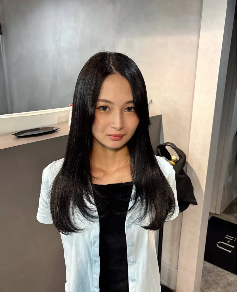 ロング カラー レイヤーカット トリートメント カット ヘアカラー トリートメント 髪質改善/レイヤーカ ット/ASAKA🤍のヘアスタイル