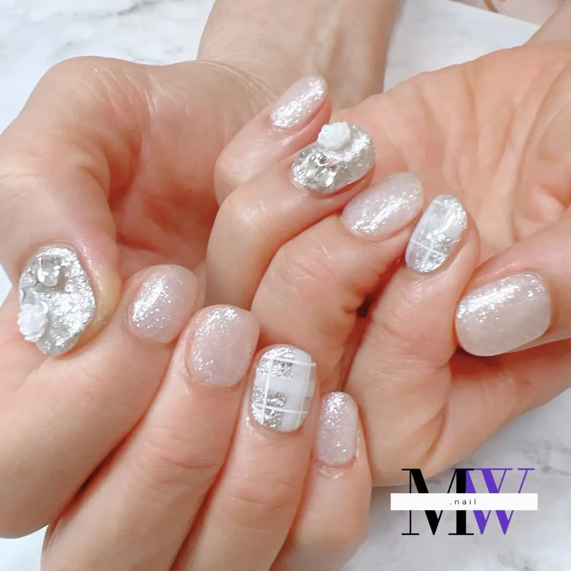 ネイル キラキラネイル ハンドネイル MW .nailのネイルデザイン