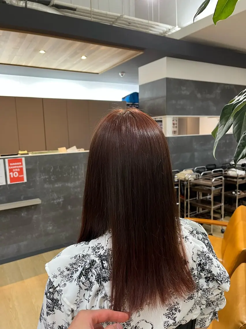 カラー ブラウンカラー レッドカラー 菊池 蓮のヘアスタイル