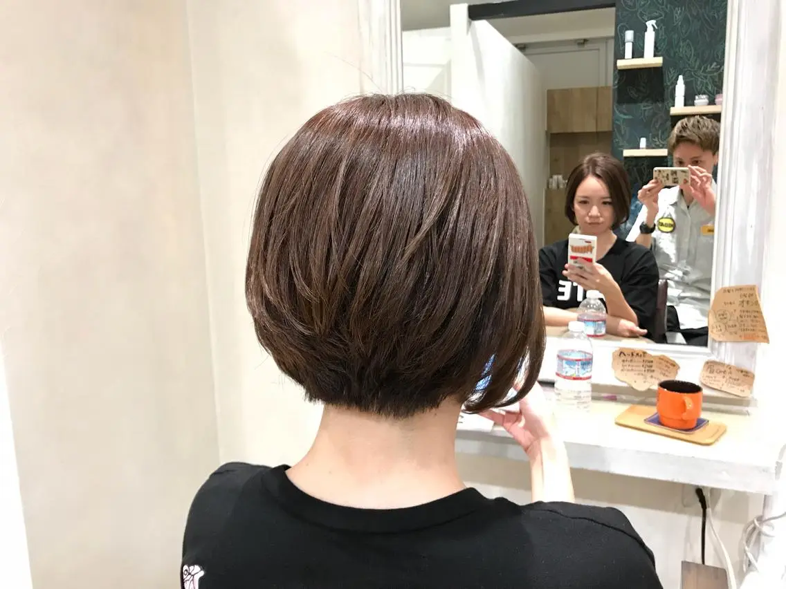ショート カラー ショートボブ ボブ ショートヘア メンズ指名多数!! 田島史也のヘアスタイル
